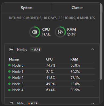 health-monitoring cluster-view